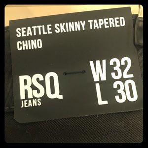 RSQ Seattle Skinny Chinos Black